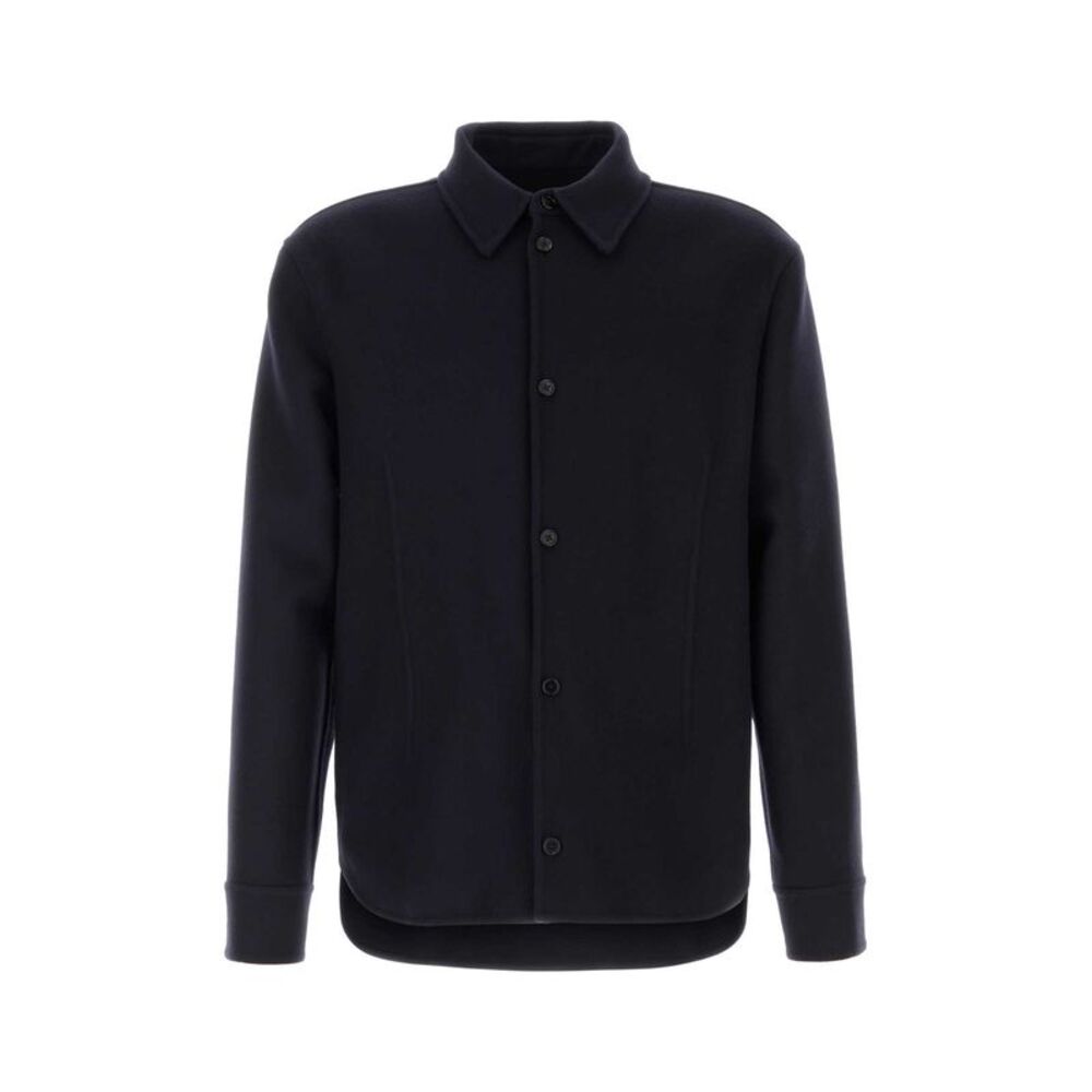 Jil Sander Men Midnight Blue Wool Shirt